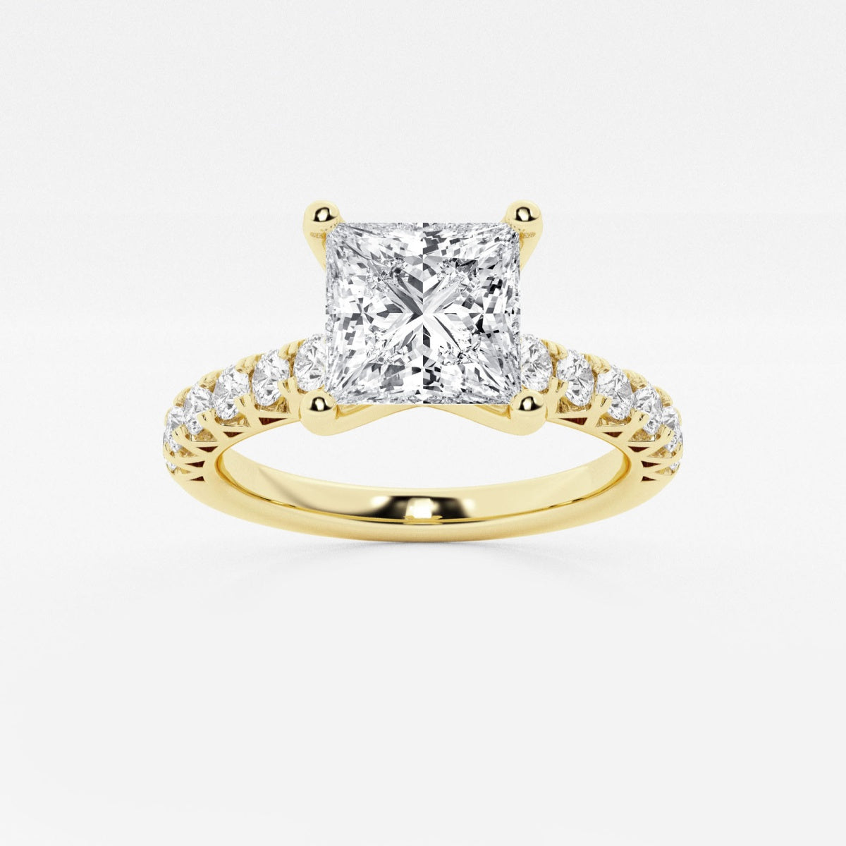 Aria - Crown-Inspired Side Stones Engagement Ring