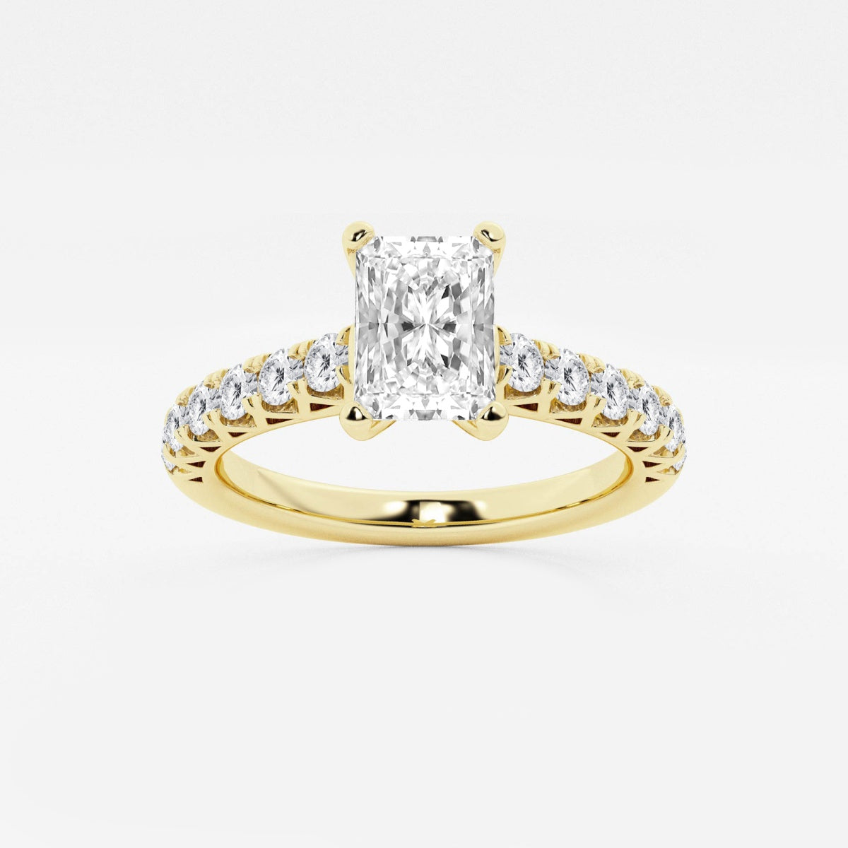 Aria - Crown-Inspired Side Stones Engagement Ring