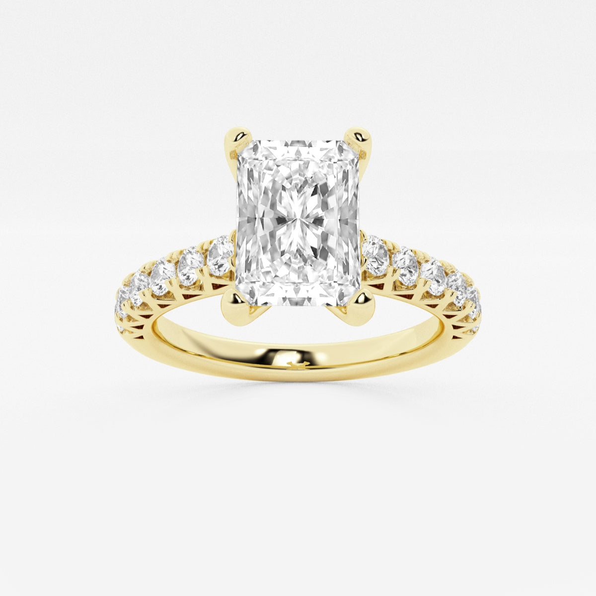 Aria - Crown-Inspired Side Stones Engagement Ring