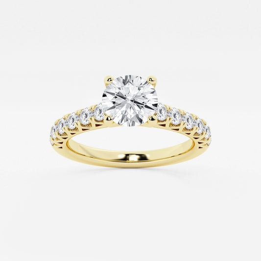 Aria - Crown-Inspired Side Stones Engagement Ring