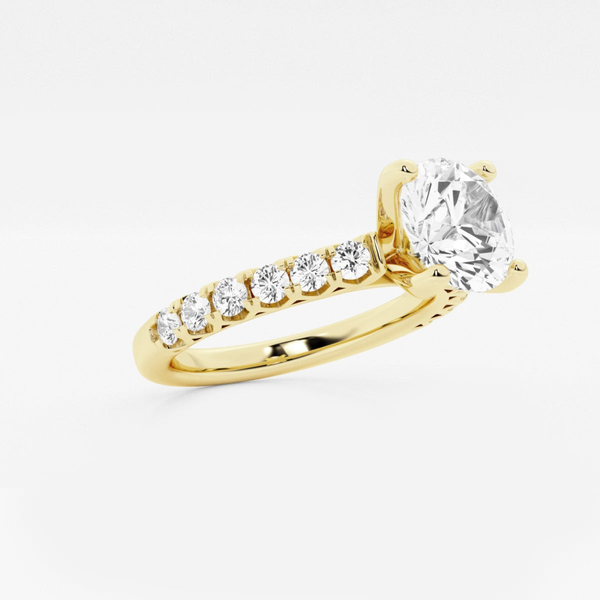 Aria - Crown-Inspired Side Stones Engagement Ring