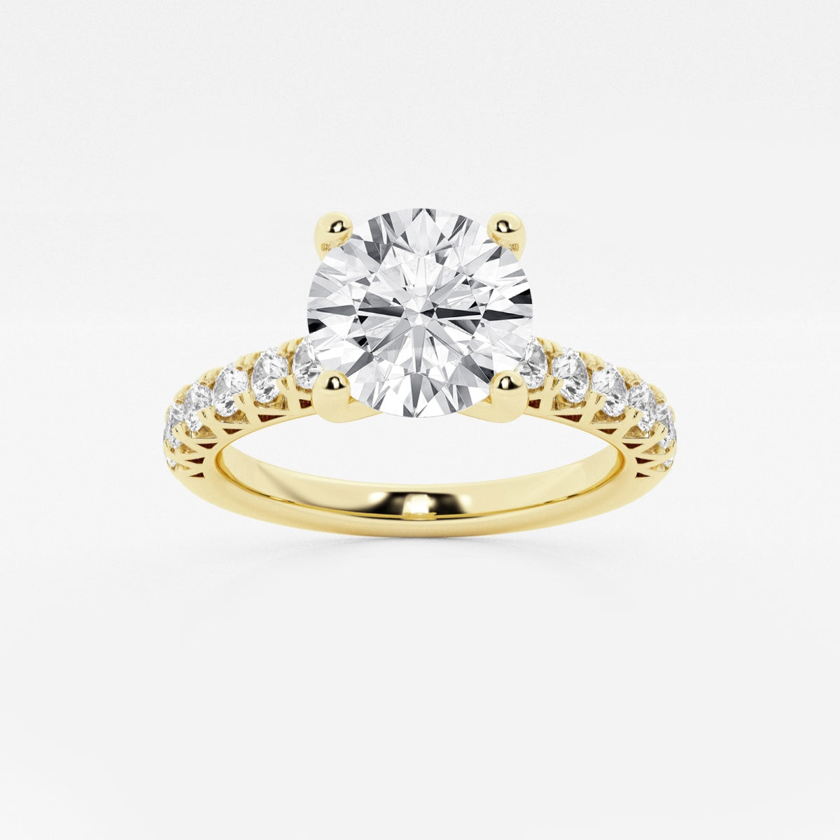 Aria - Crown-Inspired Side Stones Engagement Ring