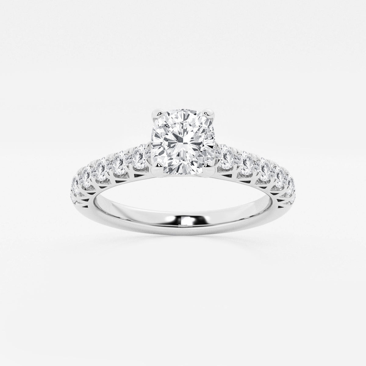 Aria - Crown-Inspired Side Stones Engagement Ring