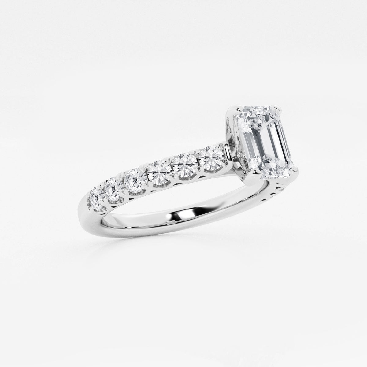 Aria - Crown-Inspired Side Stones Engagement Ring