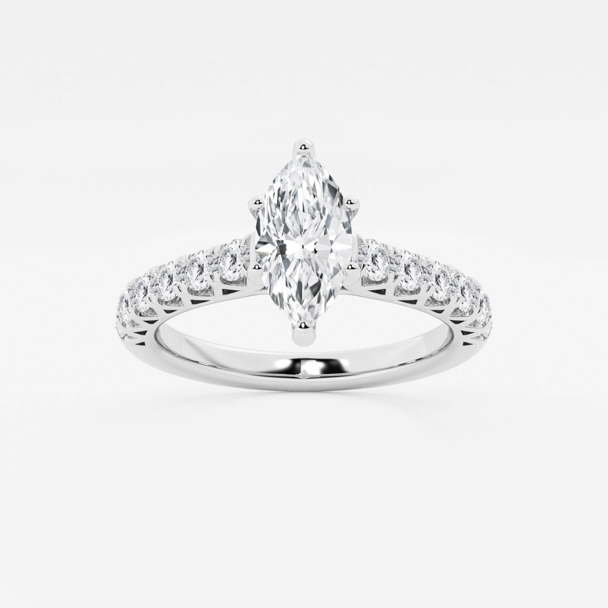 Aria - Crown-Inspired Side Stones Engagement Ring