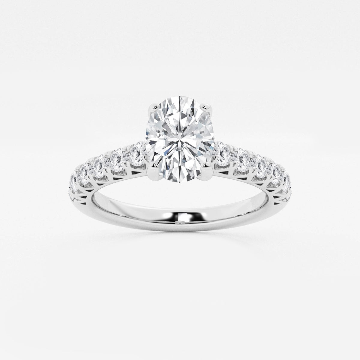 Aria - Crown-Inspired Side Stones Engagement Ring