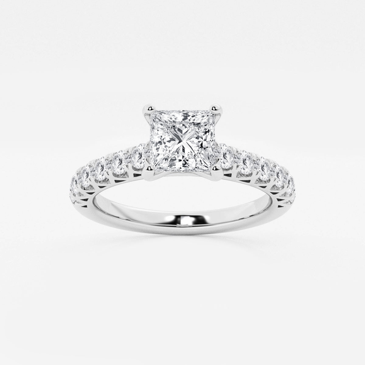 Aria - Crown-Inspired Side Stones Engagement Ring