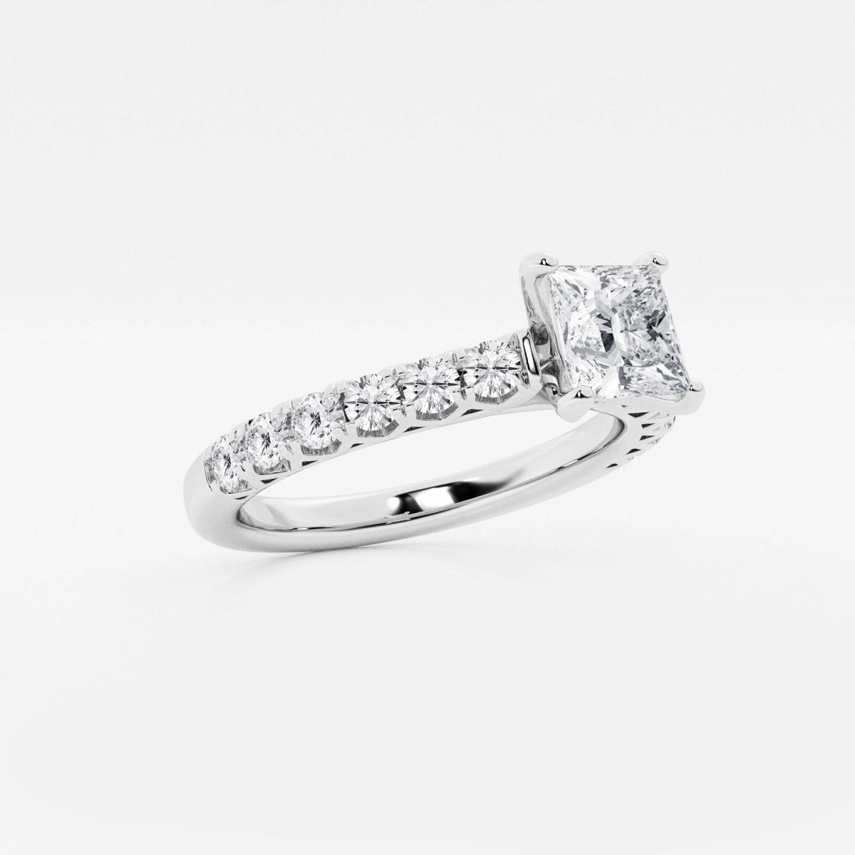 Aria - Crown-Inspired Side Stones Engagement Ring