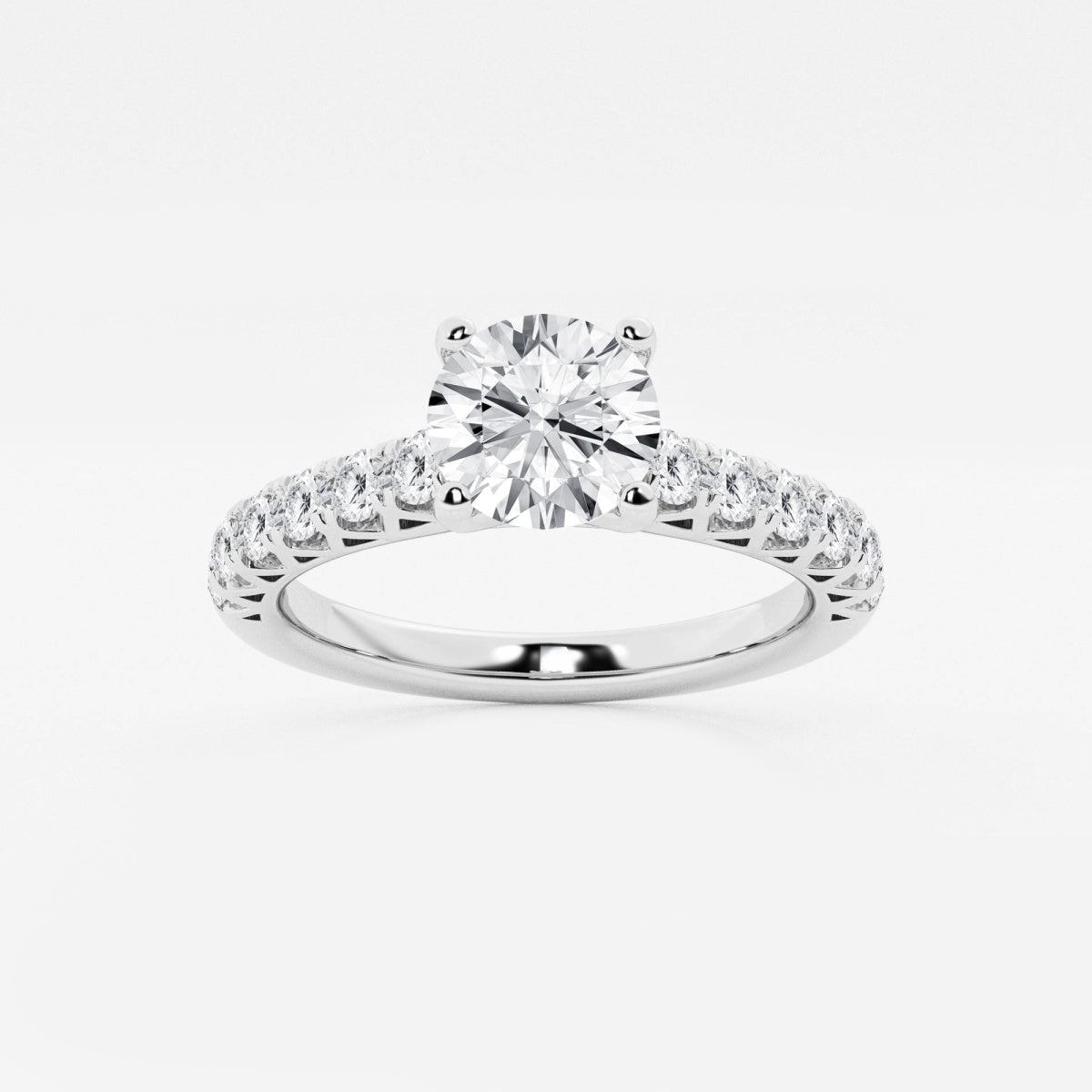 Aria - Crown-Inspired Side Stones Engagement Ring