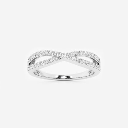 Aubrey - Graceful Crossover Design Wedding Ring