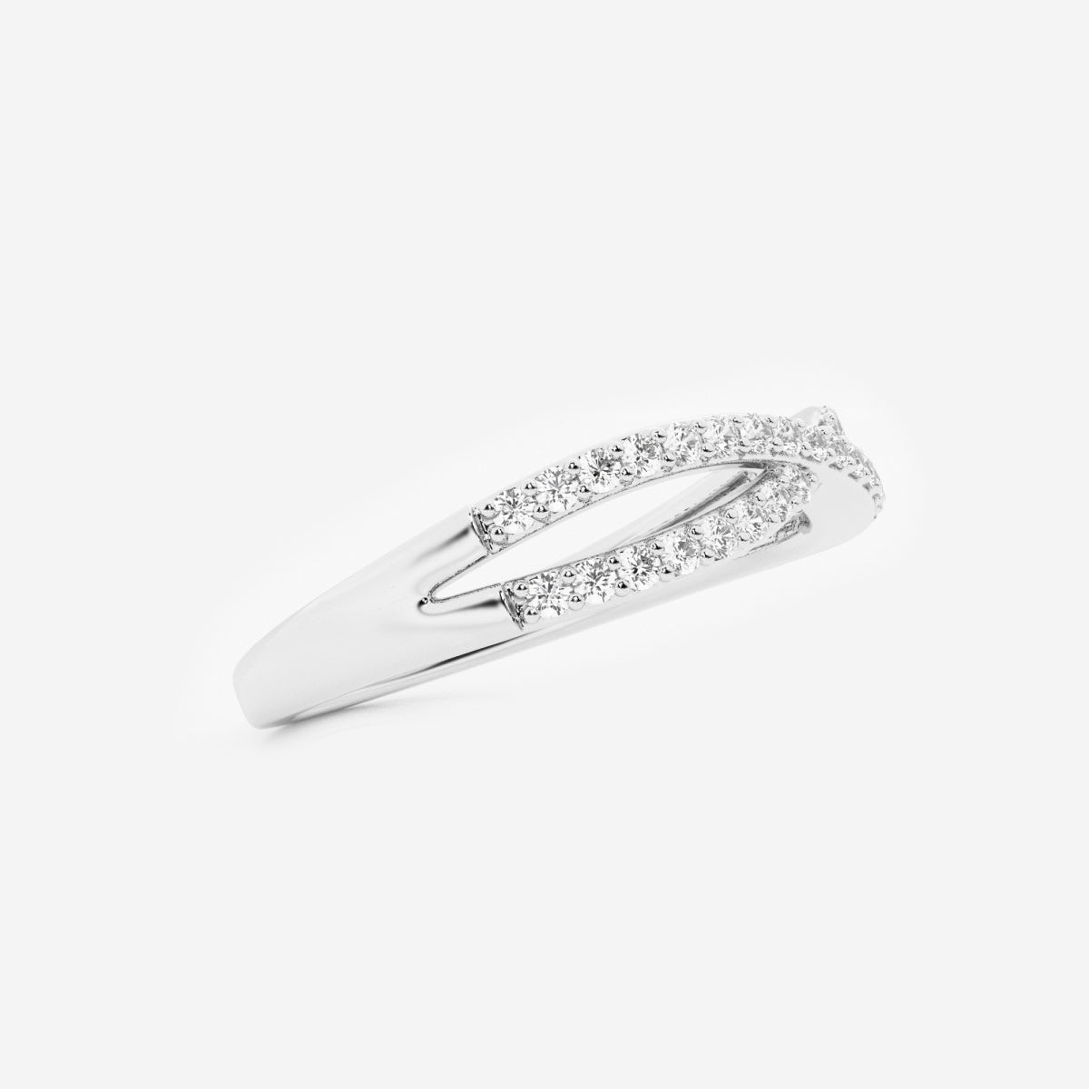 Aubrey - Graceful Crossover Design Wedding Ring