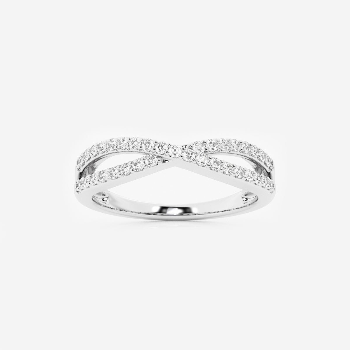 Aubrey - Graceful Crossover Design Wedding Ring