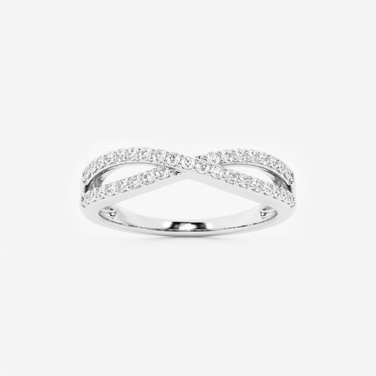 Aubrey - Graceful Crossover Design Wedding Ring