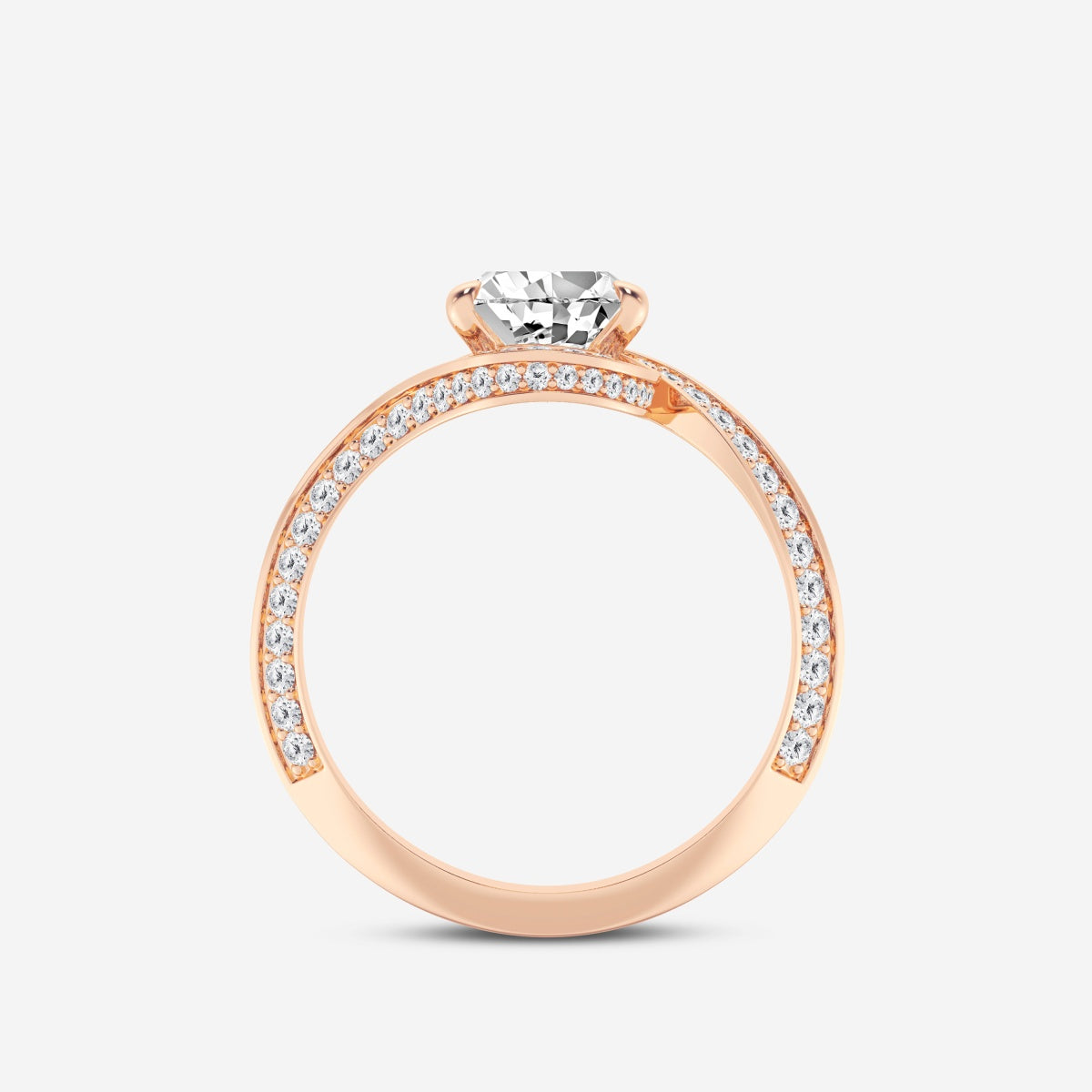 Aubrey - Twisted Bypass Design Engagement Ring