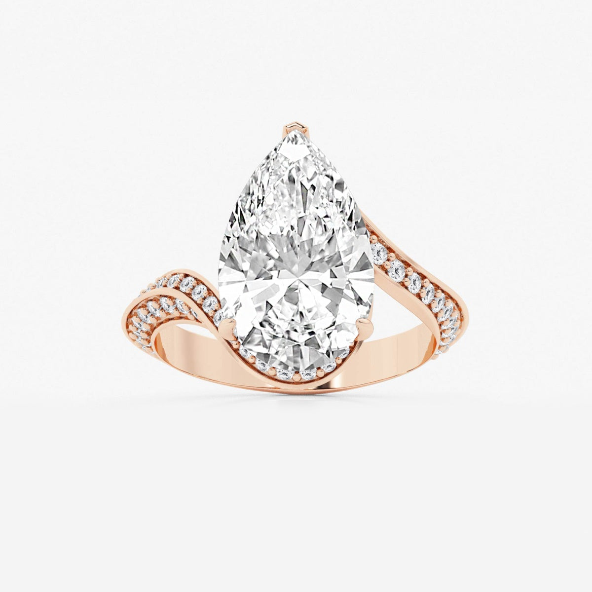 Aubrey - Twisted Bypass Design Engagement Ring