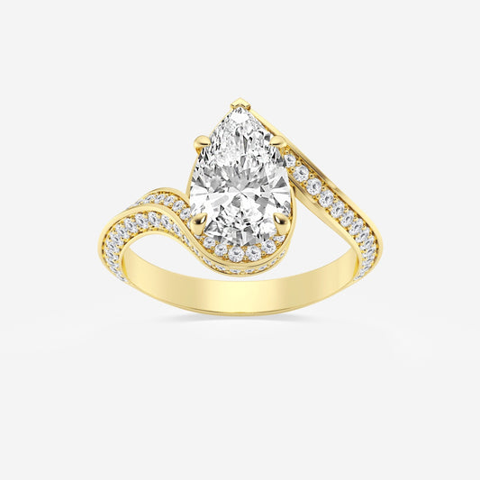 Aubrey - Twisted Bypass Design Engagement Ring