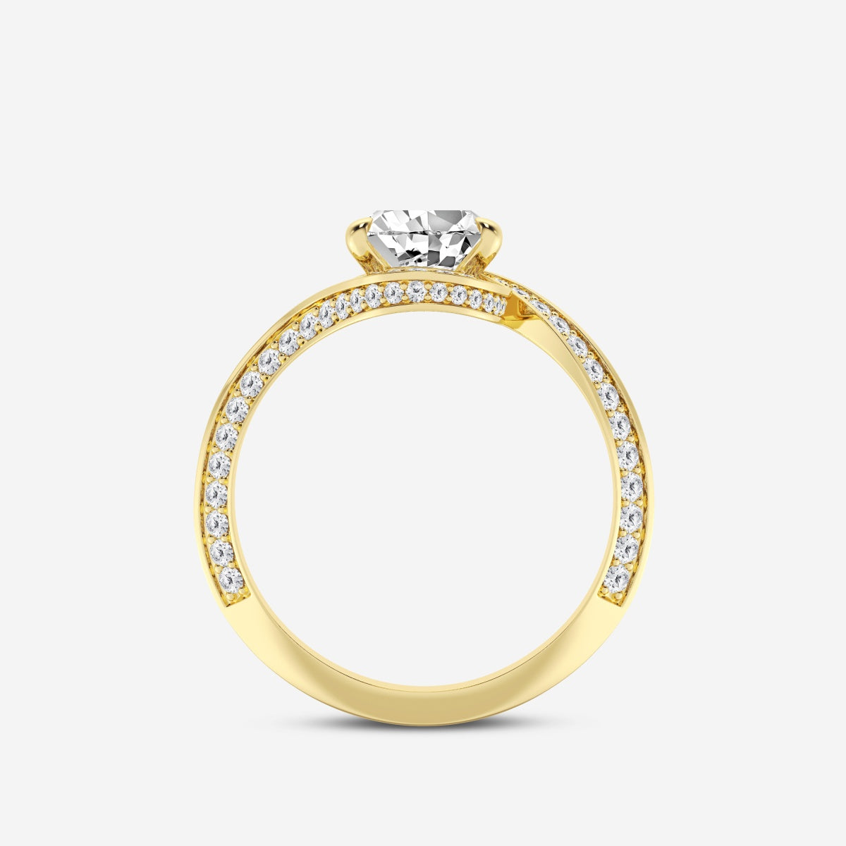 Aubrey - Twisted Bypass Design Engagement Ring