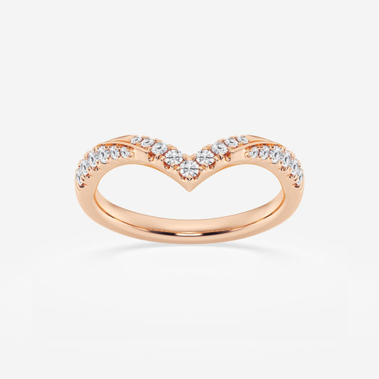 Aurora - Graceful Ribbon Curve Wedding Ring