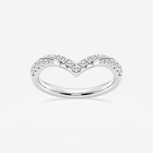 Aurora - Graceful Ribbon Curve Wedding Ring