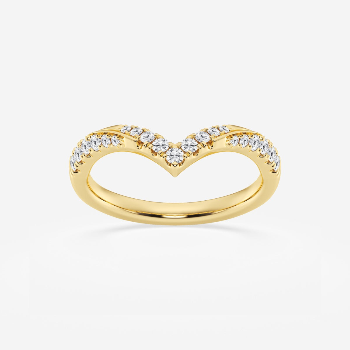 Aurora - Graceful Ribbon Curve Wedding Ring