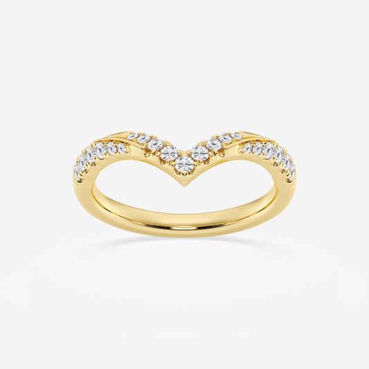 Aurora - Graceful Ribbon Curve Wedding Ring