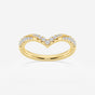 Callie - Graceful Ribbon Curve Wedding Ring