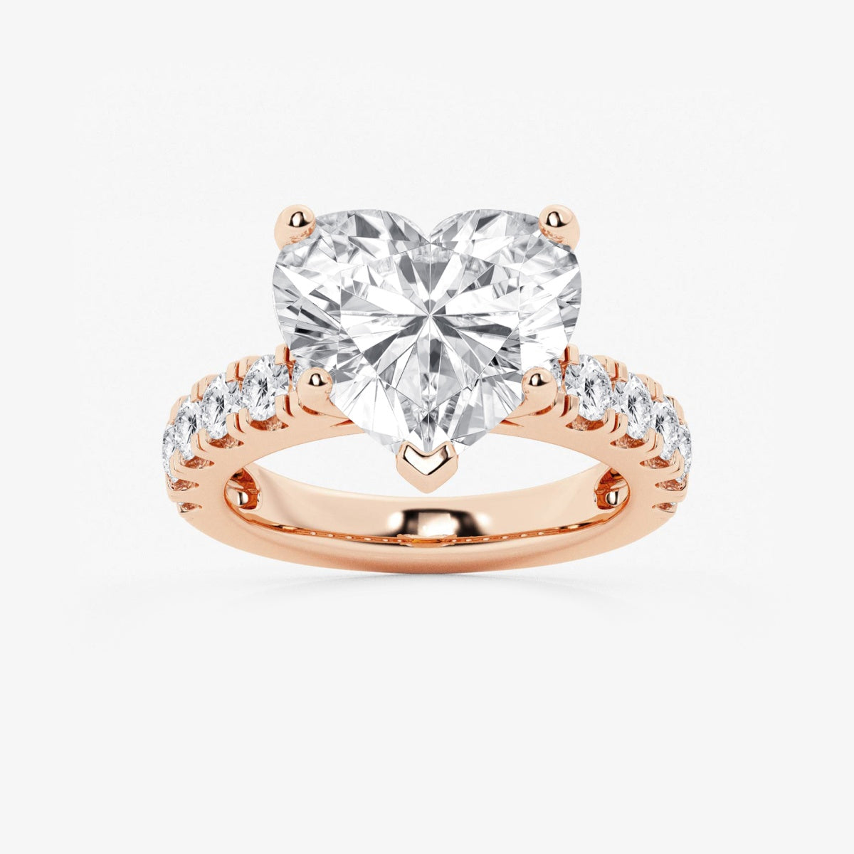 Aurora - Split Prong Side Stones Engagement Ring