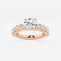 Aurora - Split Prong Side Stones Engagement Ring