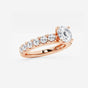 Aurora - Split Prong Side Stones Engagement Ring