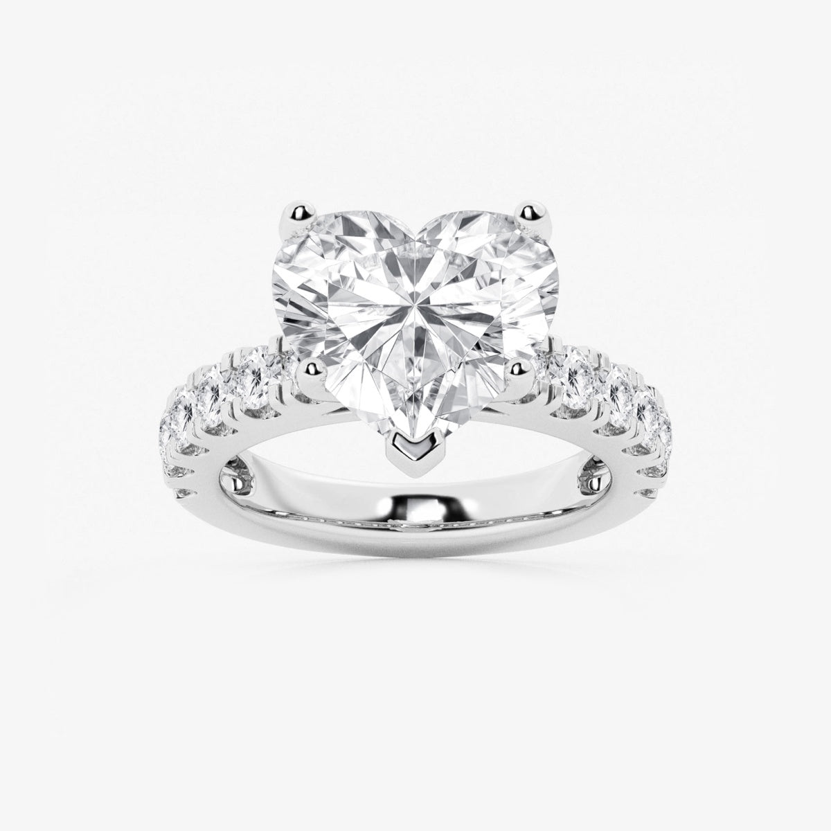 Aurora - Split Prong Side Stones Engagement Ring