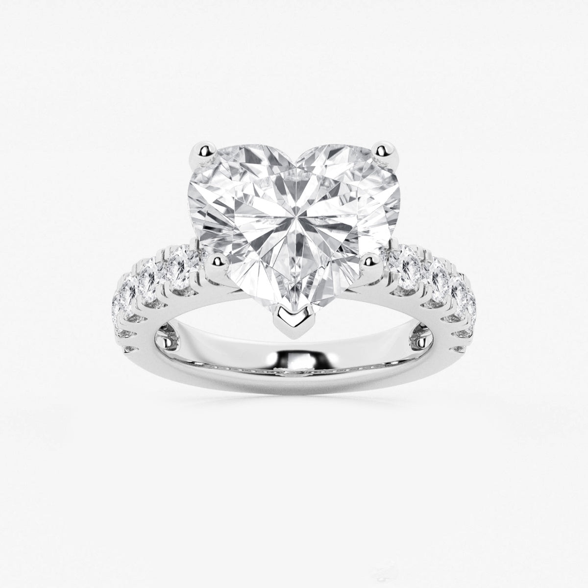 Aurora - Split Prong Side Stones Engagement Ring