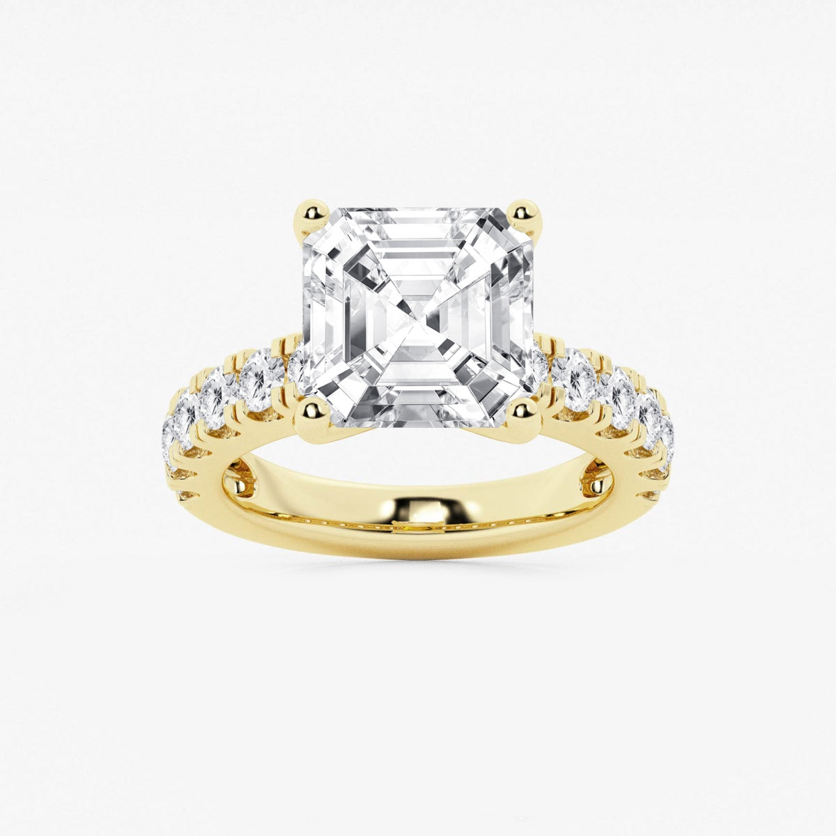 Aurora - Split Prong Side Stones Engagement Ring