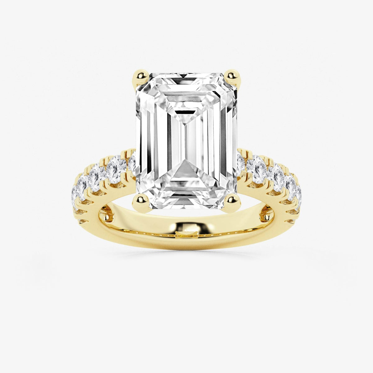 Aurora - Split Prong Side Stones Engagement Ring