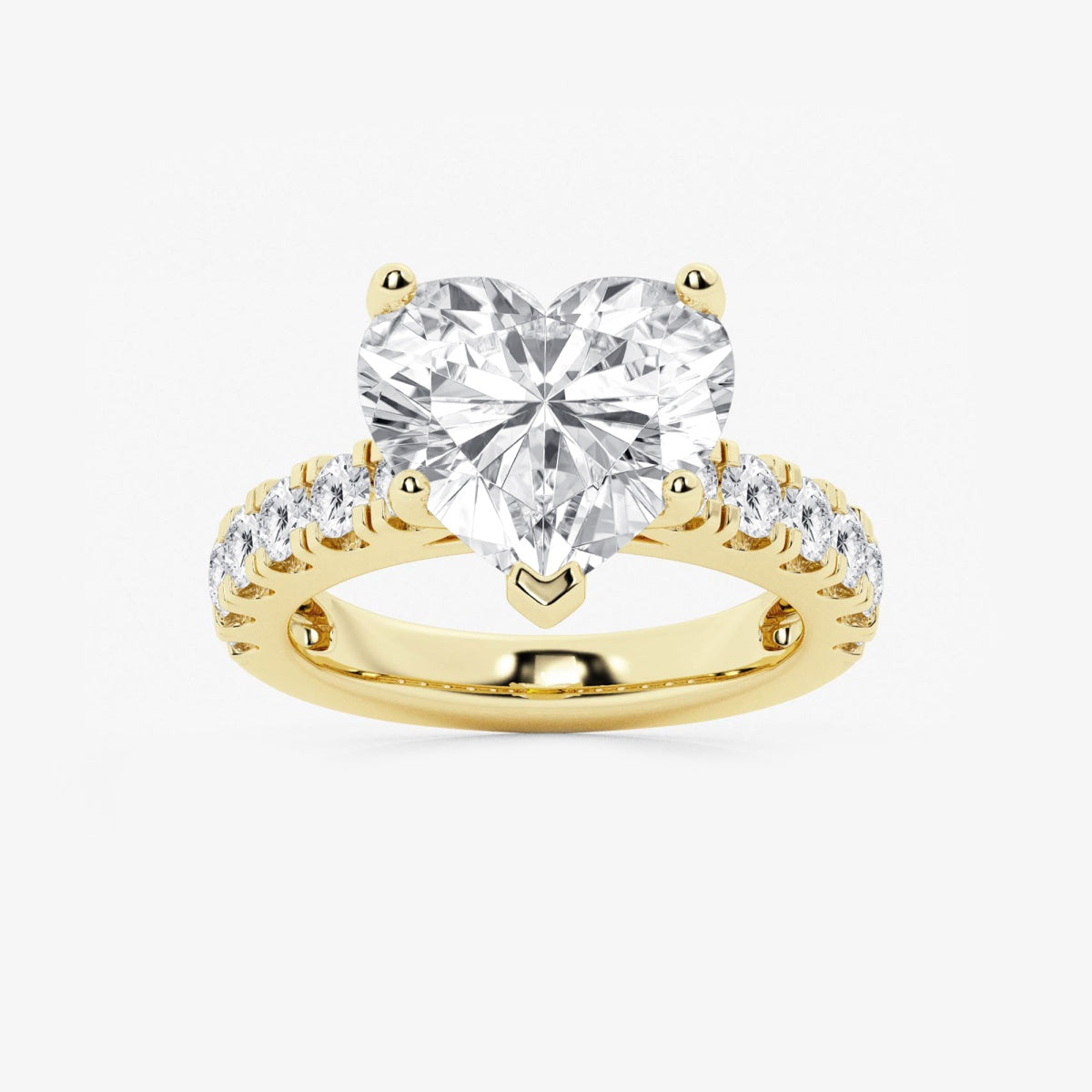 Aurora - Split Prong Side Stones Engagement Ring