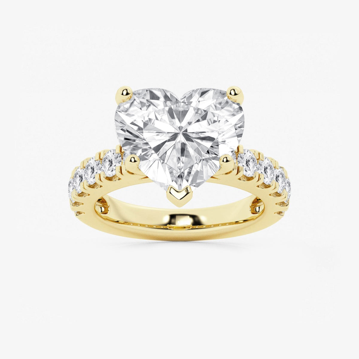 Aurora - Split Prong Side Stones Engagement Ring