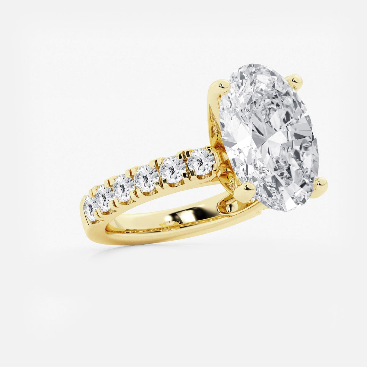 Aurora - Split Prong Side Stones Engagement Ring