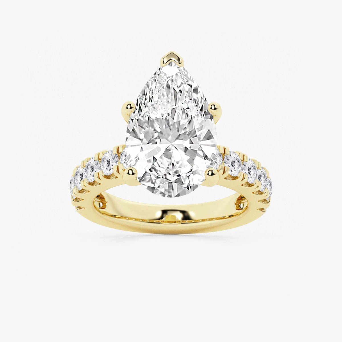 Aurora - Split Prong Side Stones Engagement Ring
