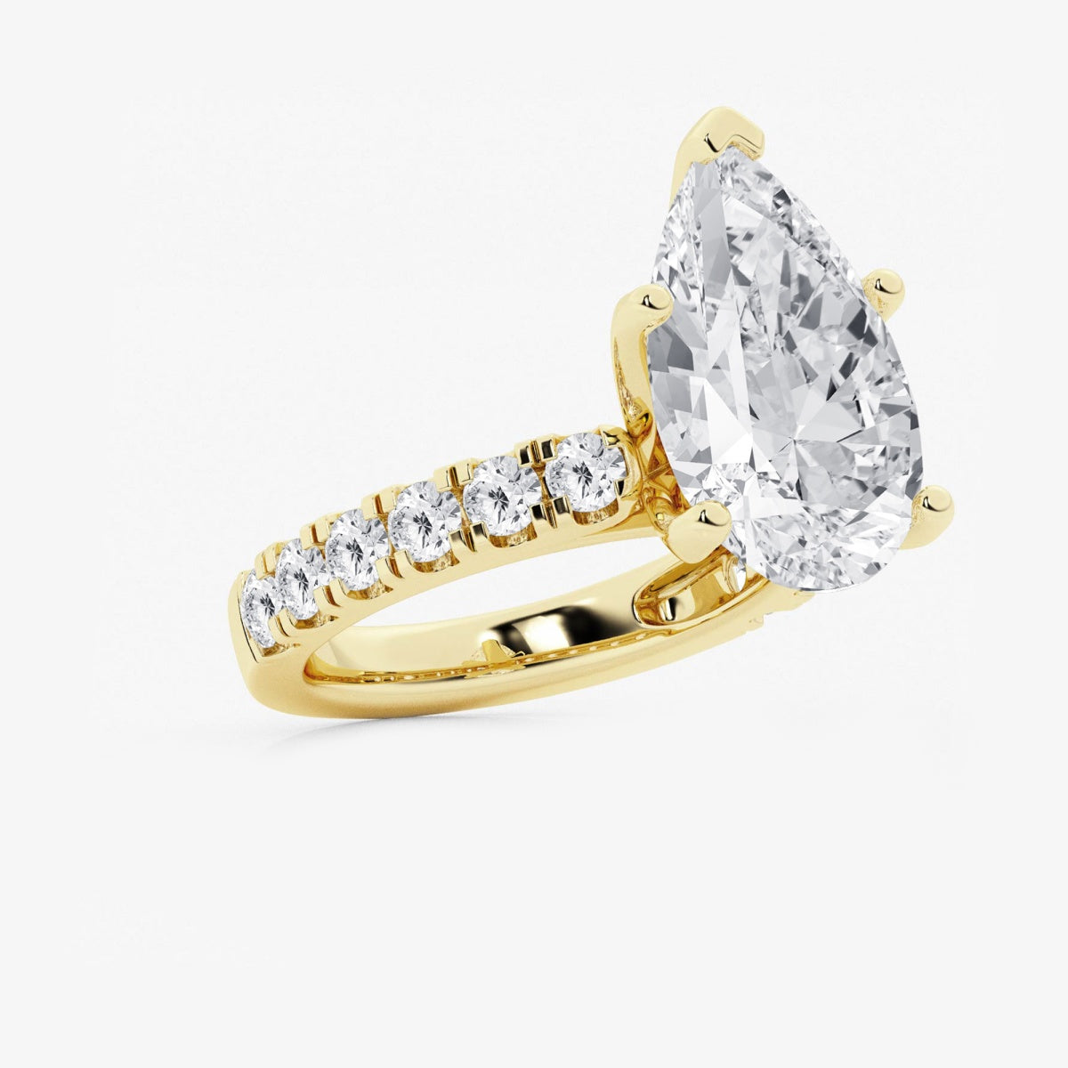 Aurora - Split Prong Side Stones Engagement Ring