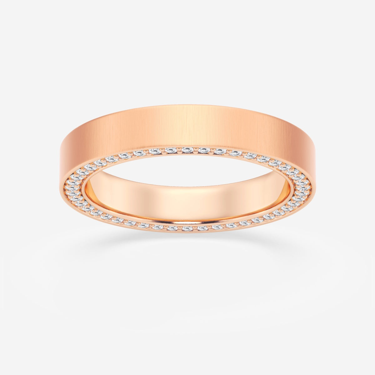 Benjamin - Flat Satin Eternity Design Rings