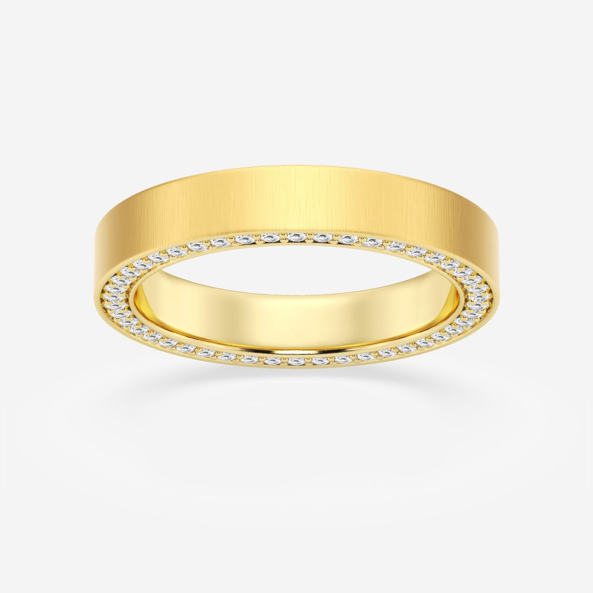 Benjamin - Flat Satin Eternity Design Rings