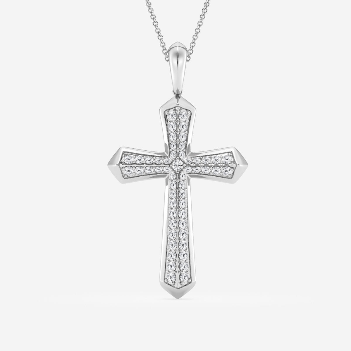 Caleb - Double-Row Cross Design Necklaces