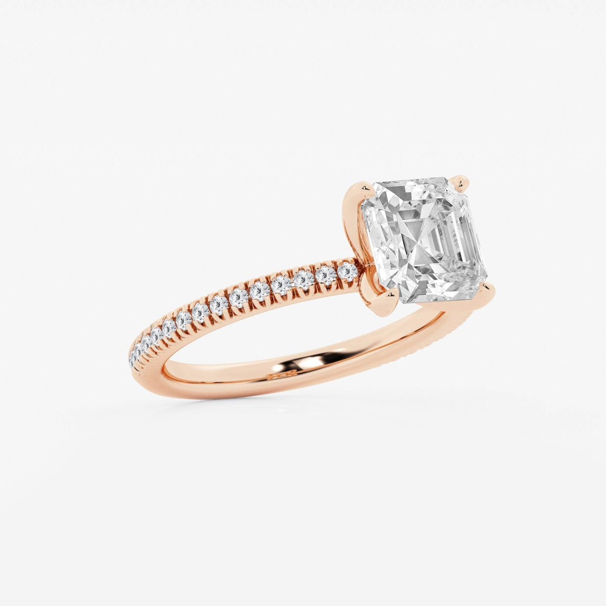 Camila - Scalloped Pave Design Engagement Ring