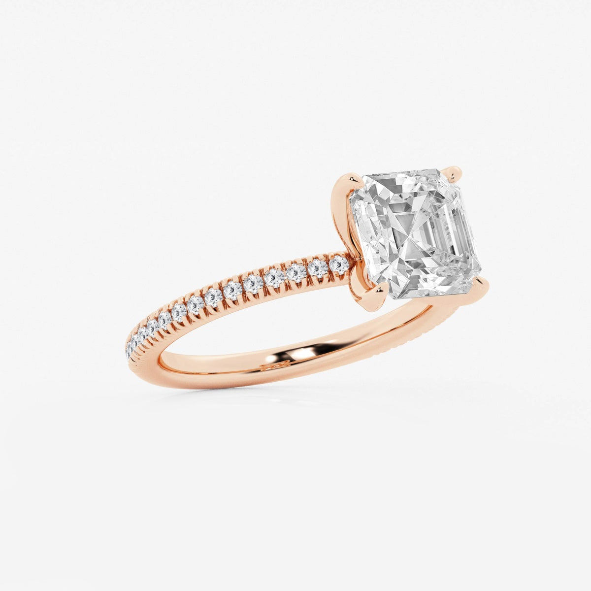 Camila - Scalloped Pave Design Engagement Ring