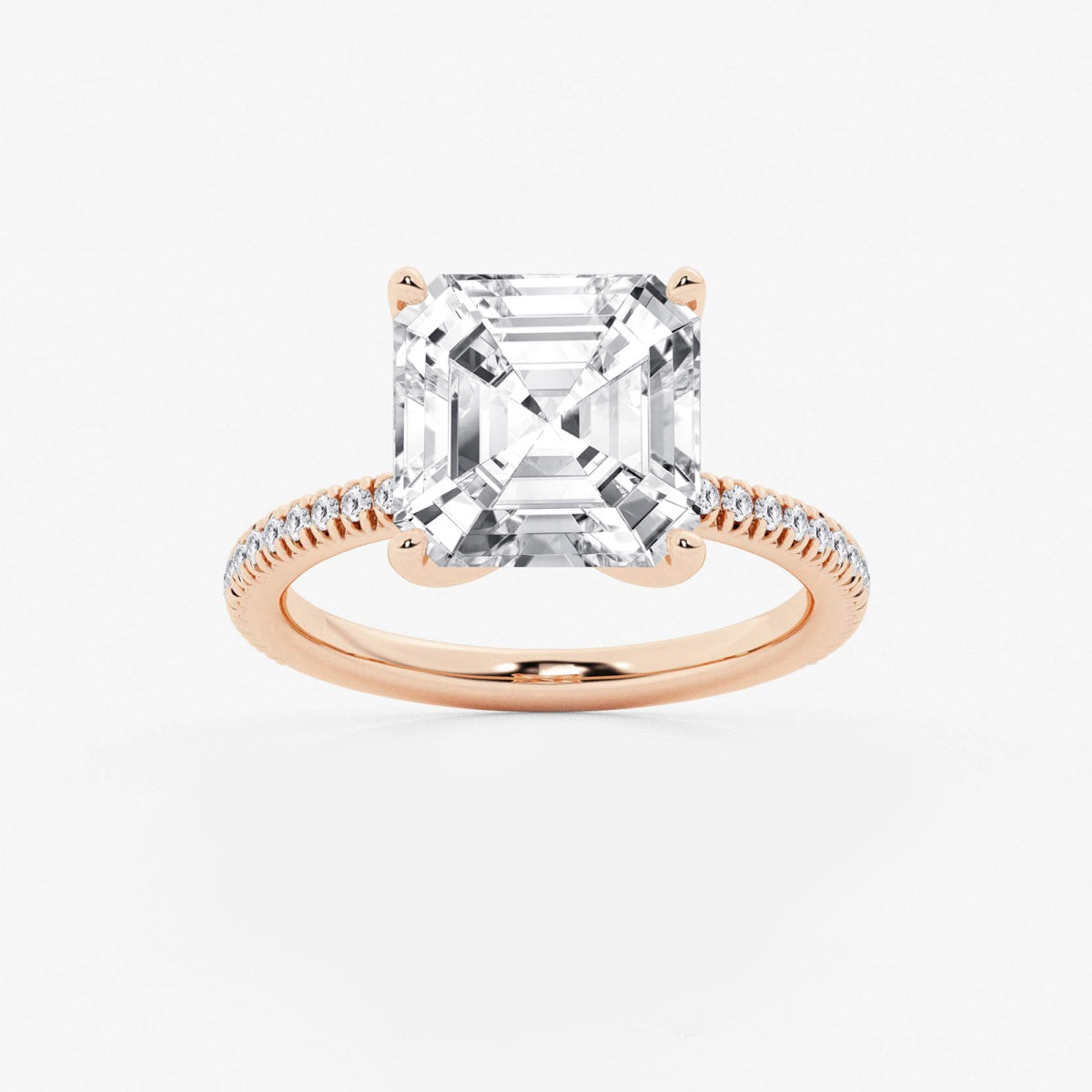 Camila - Scalloped Pave Design Engagement Ring