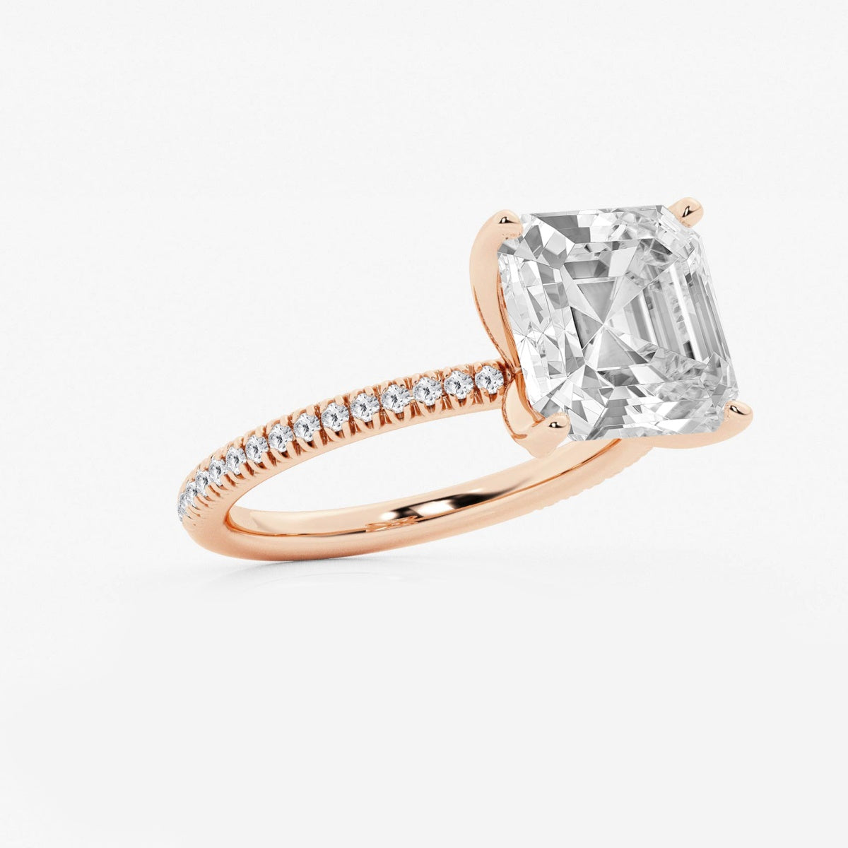 Camila - Scalloped Pave Design Engagement Ring