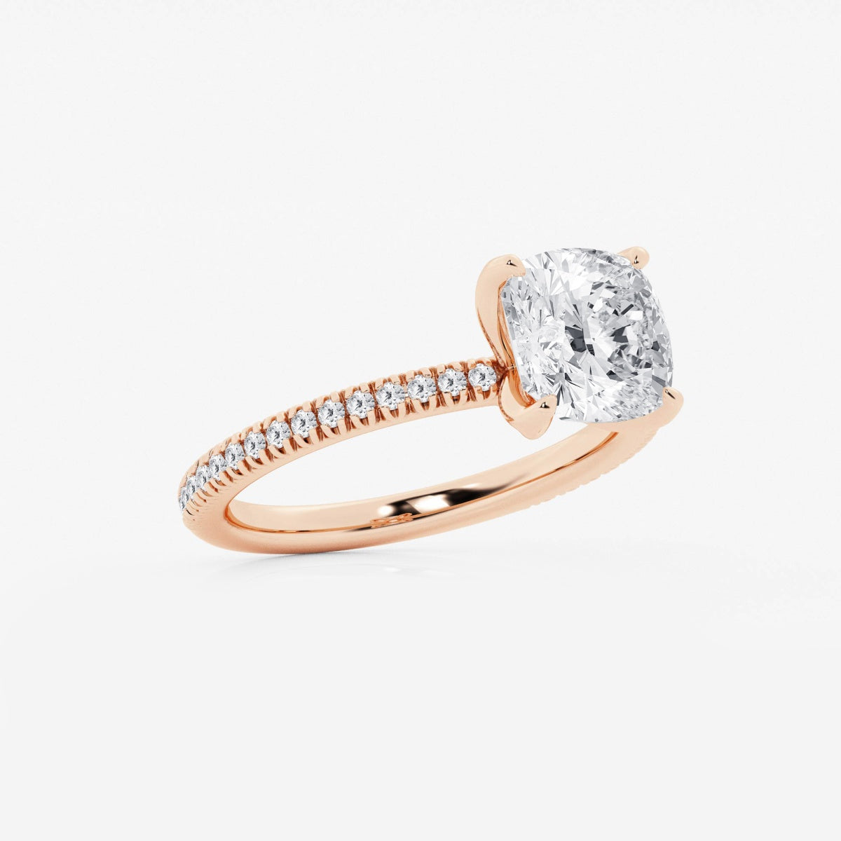 Camila - Scalloped Pave Design Engagement Ring