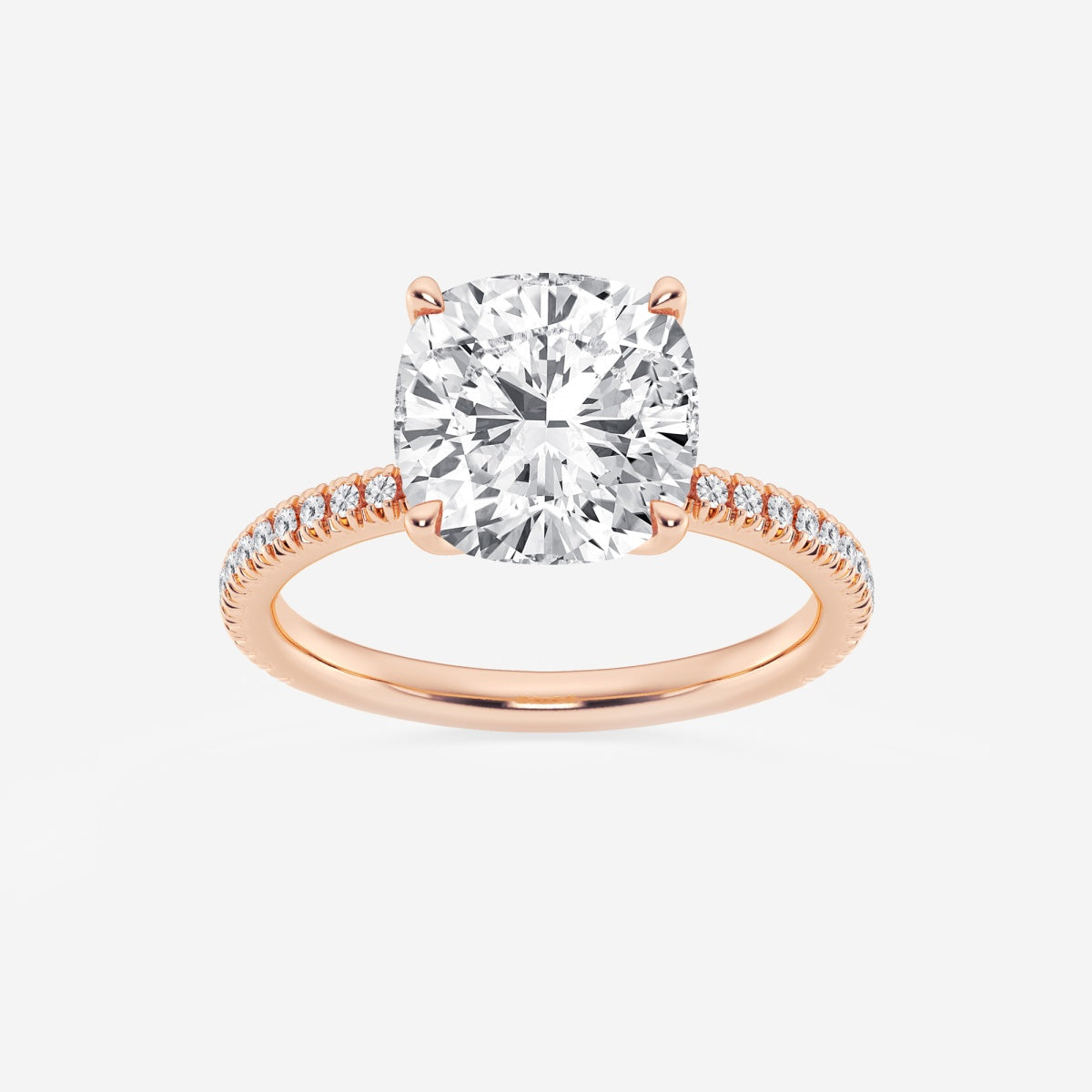 Camila - Scalloped Pave Design Engagement Ring