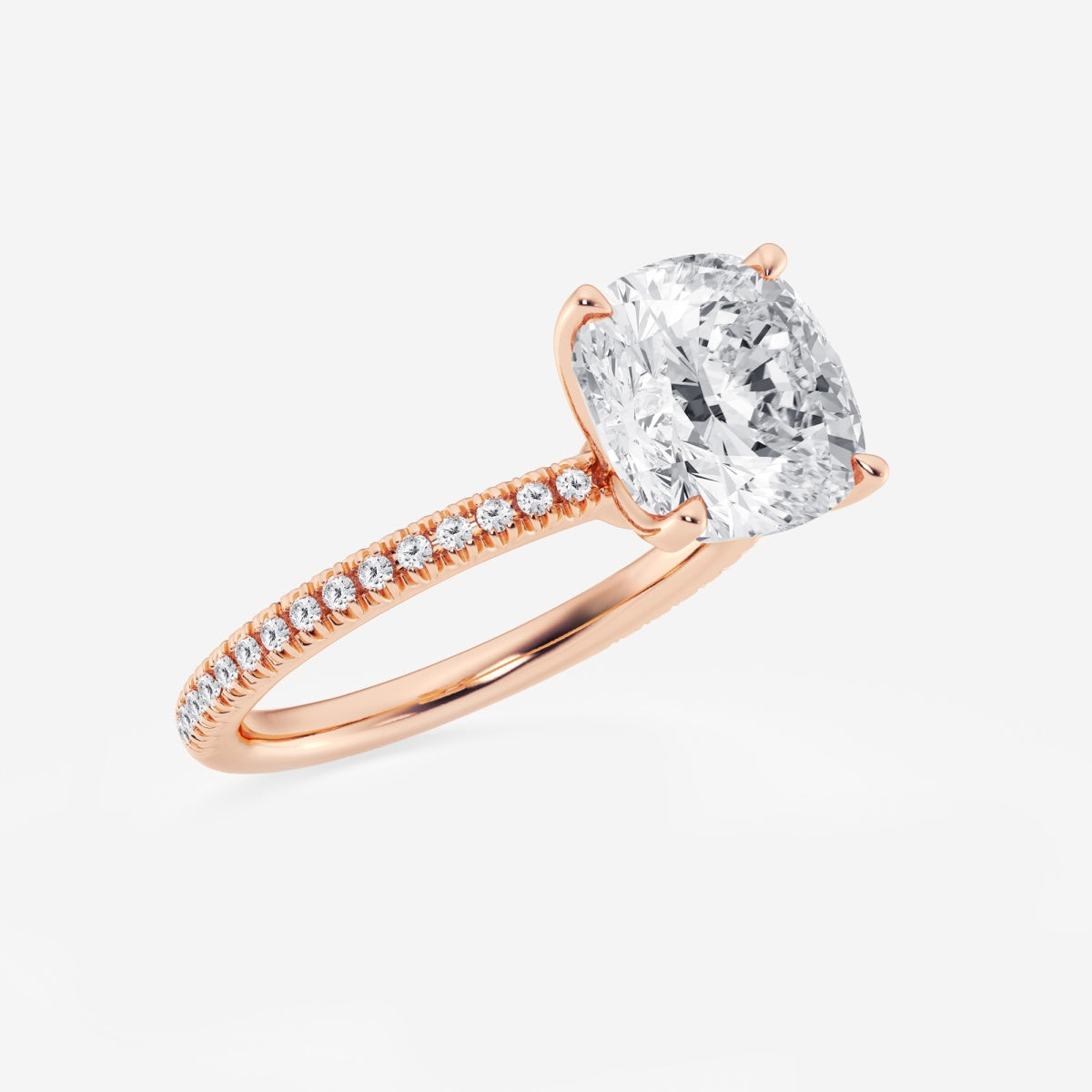 Camila - Scalloped Pave Design Engagement Ring