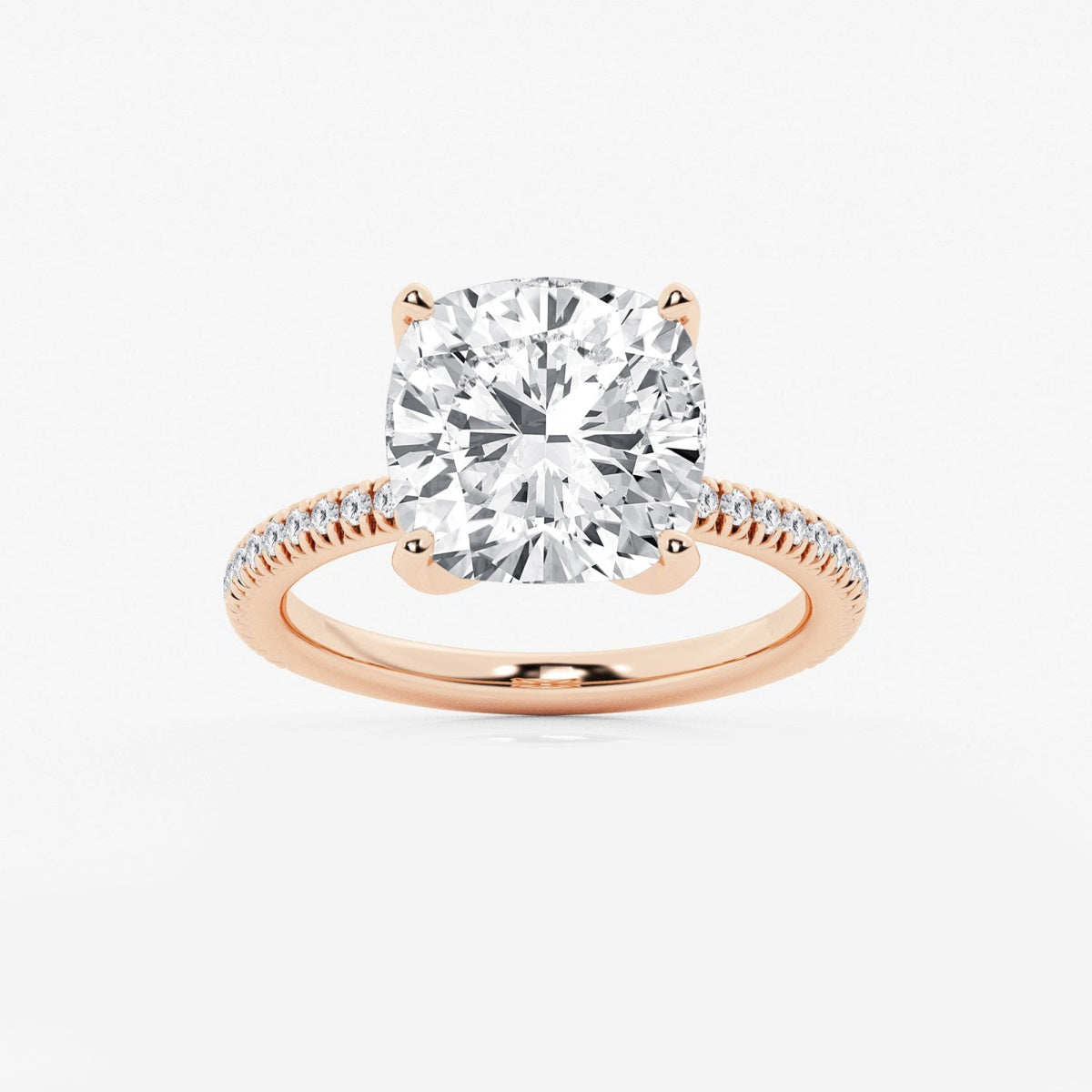 Camila - Scalloped Pave Design Engagement Ring