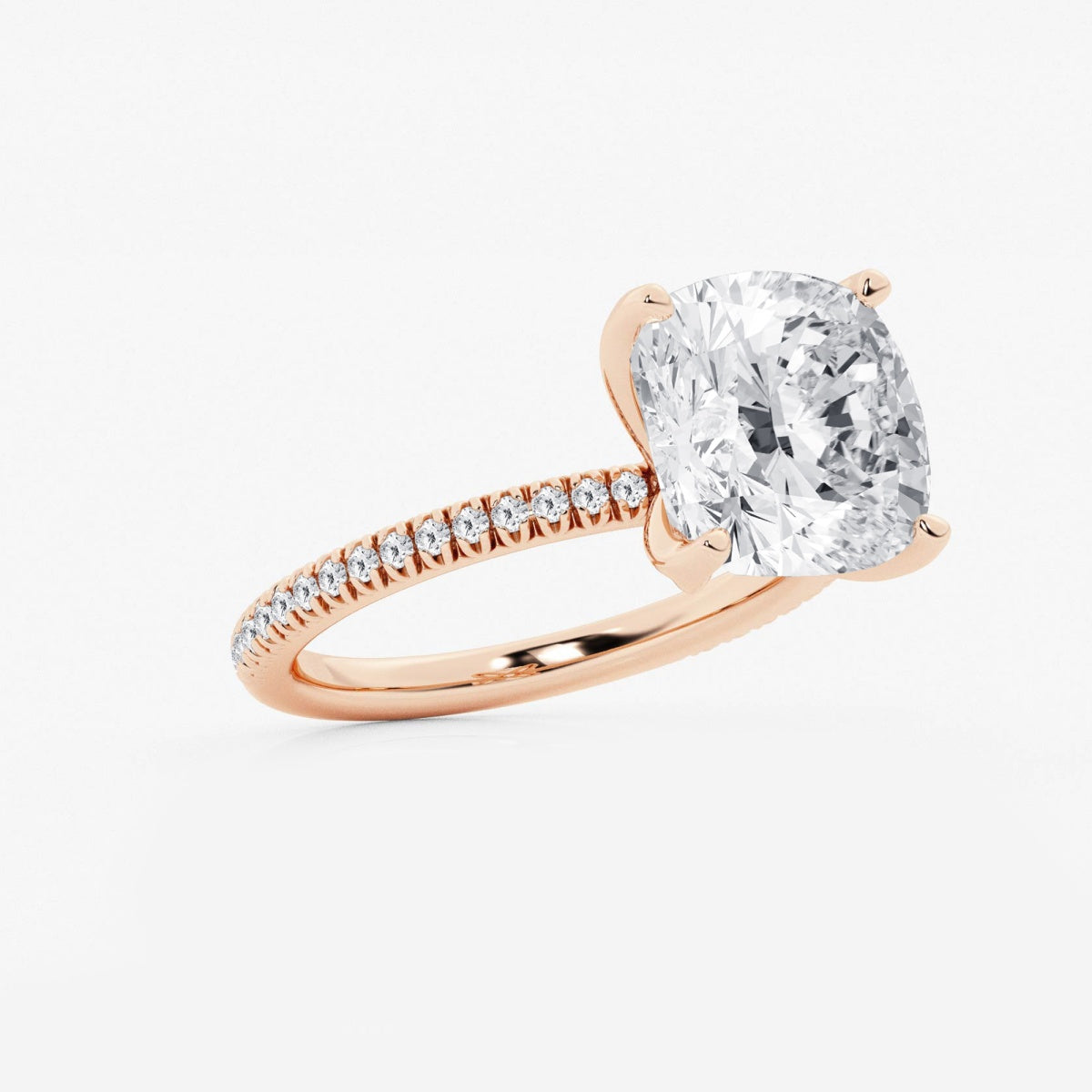 Camila - Scalloped Pave Design Engagement Ring